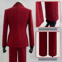 Blue Lock Michael Kaiser Red Suit Cosplay Costume