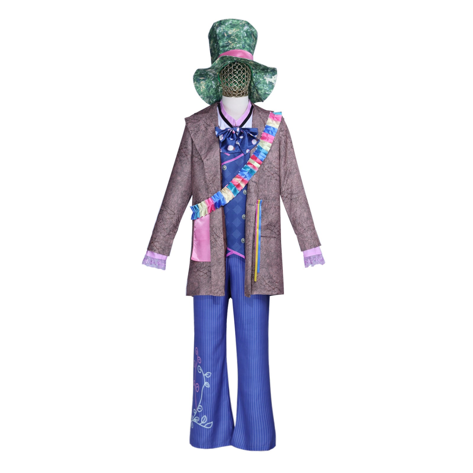 Mad Hatter Cosplay Costume Alice in Wonderland Movie Role Play Outfit - Halloweez