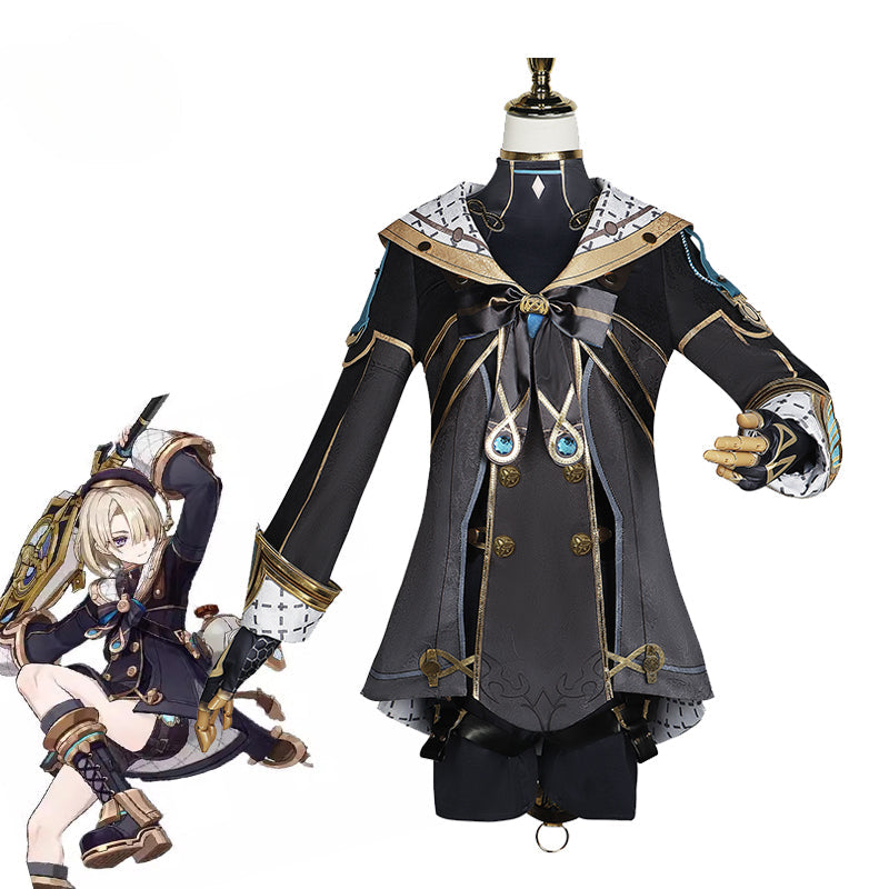Halloweez Fontaine Freminet Cosplay Costume for Women - Magician Uniform with Hat for Halloween Parties - Halloweez