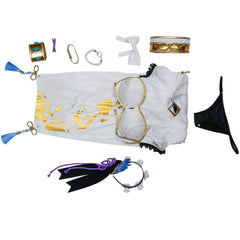 Halloweez Emilia Cosplay Costume for Women – Anime-Inspired Dress with Headwear for Halloween and Parties - Halloweez