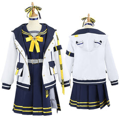 Rainbow Club VTuber Hoshimachi Suisei Hooded Jacket Anniversary Anime Costume Set - Halloweez