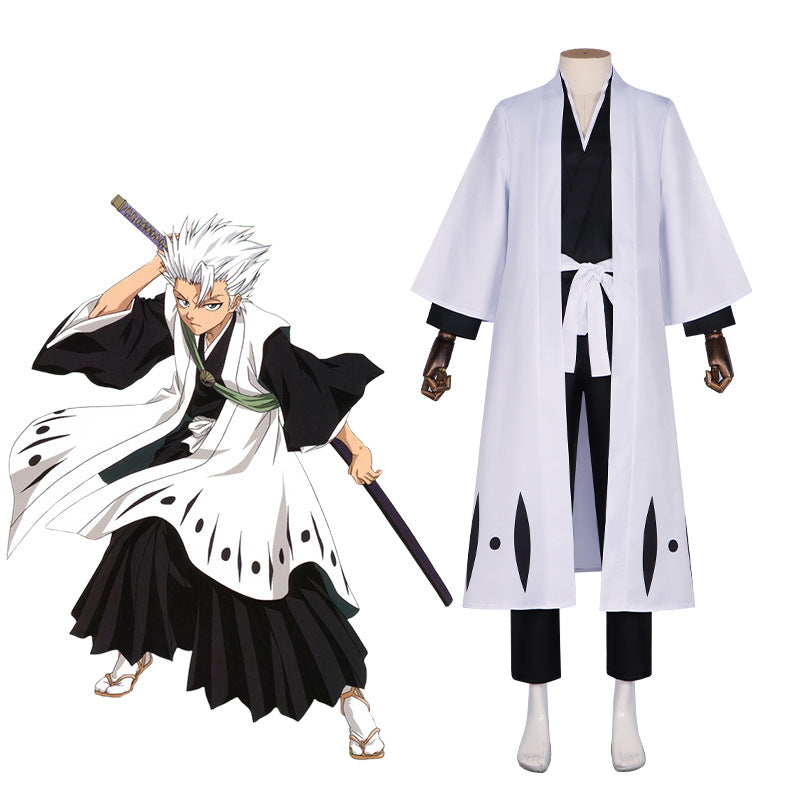 Bleach Ichigo Kurosaki Cosplay Costume - Death God Outfit with Haori for Halloween and Anime Events - Halloweez