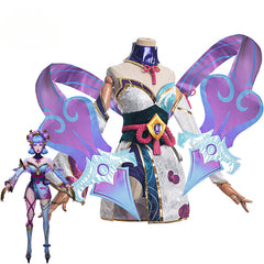Halloweez Spirit Blossom Evelynn Cosplay Costume - Women's Kimono Dress with Headwear Full Set - Halloweez