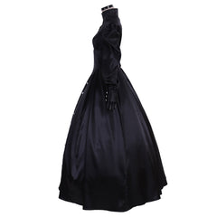 Women's Black Gothic Renaissance Dress - Custom Victorian Ball Gown by Halloweez - Halloweez