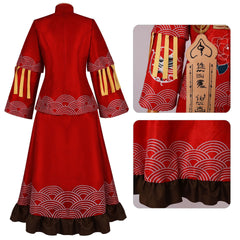 Fifth Personality cos Paper Bride Linkage 2D Anime Costume Halloween Ghost Bride Cosplay Costume Full Set - Halloweez