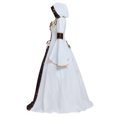 Elegant Gothic Victorian Renaissance Wedding Dress with Hooded Flora Laceup Design - Halloweez