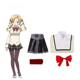 Magical Girl Madoka Cosplay Costume Akemi Homura Tomoe Mami School Uniform Sailor Suit JK Uniform - Halloweez