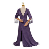 Official Morticia Addams Costume: Elegant Gothic Purple Gown for Halloween - Halloweez