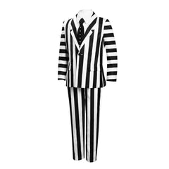 Beetlejuice Cosplay Costume Michael Keaton Style Halloween Outfit For Adult/Kids - Halloweez