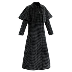 Wednesday Season 2 Cosplay Costume Addams Family Women's Wool Coat Halloween Ready - Halloweez