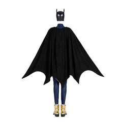 2022 Halloweez Batgirl Cosplay Costume - Barbara Gordon's Iconic Blue Jumpsuit with Cape for Heroic Roleplay - Halloweez