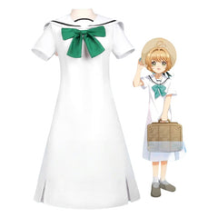 Cardcaptor Sakura Cosplay Costume Anime Clothes White Dress Sakura Cosplay Clothing Sailor Suit - Halloweez