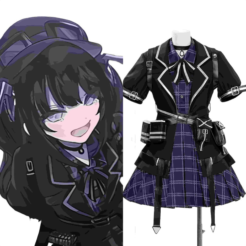 Mahou Shoujo Lyrical Nanoha: Fate Testarossa - Kurobe Nanoha Kasumi Complete Cosplay Costume Set - Halloweez