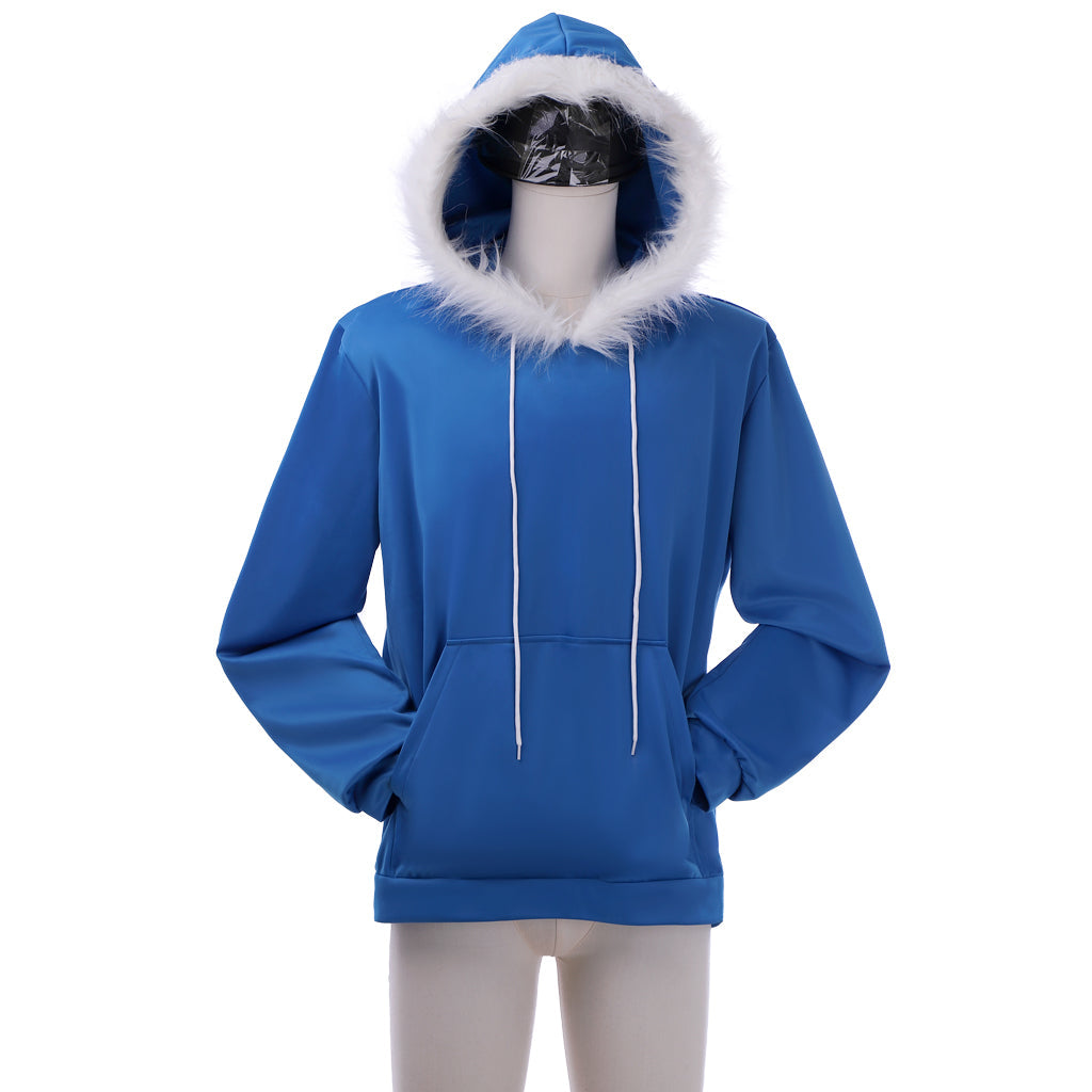 Halloweez Undertale Sans Cosplay Costume for Men – Premium Blue Hoodie Game Outfit - Halloweez