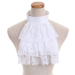 Elegant Victorian-Style White Lace Detachable Collar and Cuffs by Halloweez - Halloweez