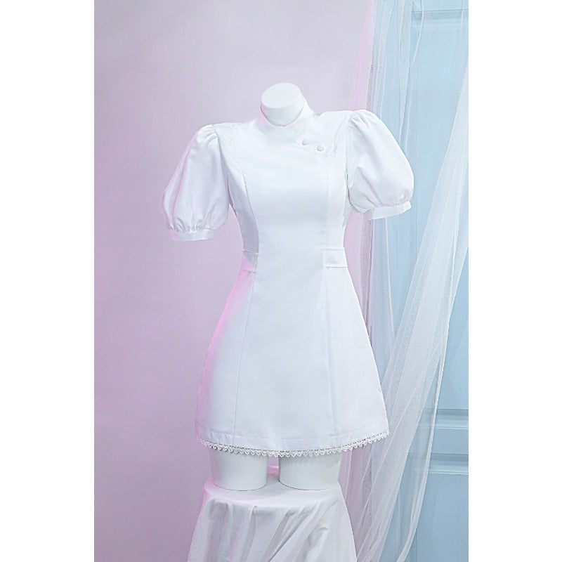 Halloweez Anime Cosplay - Marin Kitagawa White Nurse Cosplay Costume - Halloweez