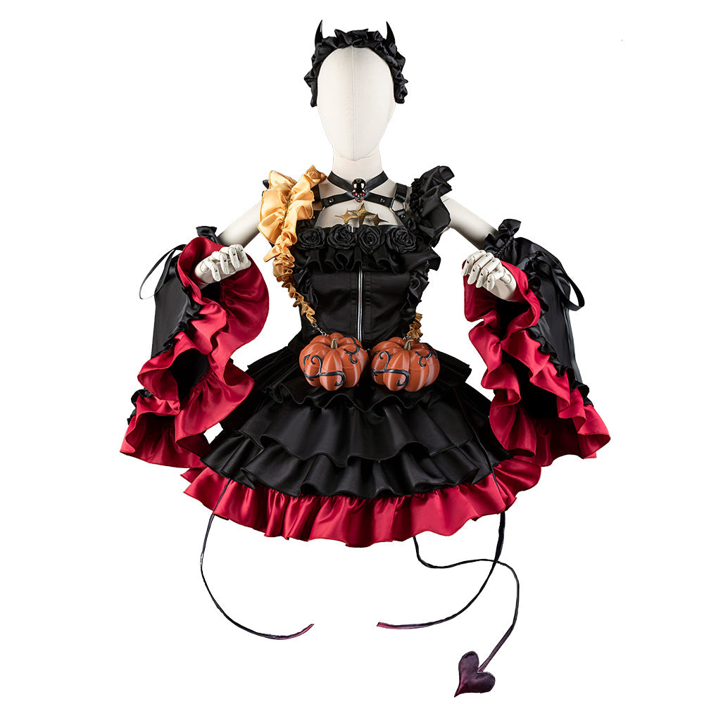 UTAU Kasane Teto Cosplay Costume - Anime Vampire Demon Dress for Halloween - Halloweez