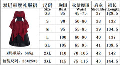 Medieval Renaissance Victorian Pirate Witch Dress - Authentic Cosplay Costume - Halloweez