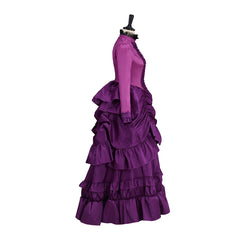 Victorian Rose Pink Dress Cosplay Costume – Elegant Gothic Lolita Anime Outfit - Halloweez