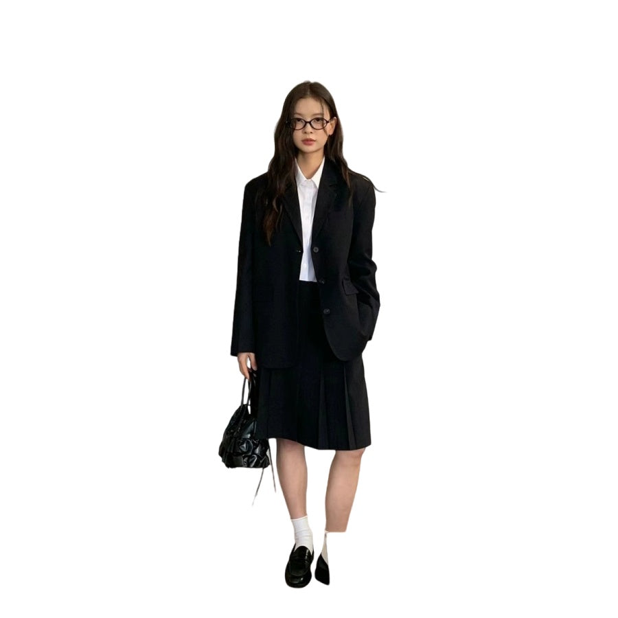 2025 Fall New Korean Designer An*u Elegant Blazer + Vest Dress Cosplay Costume for Women - Halloweez