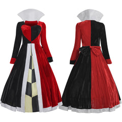 Alice in Wonderland Queen of Hearts Cosplay Costume Halloween Outfit - Halloweez
