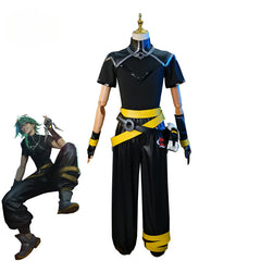 Halloweez HEARTSTEEL Ezreal Cosplay Costume - Black Unisex Suit with Glasses for Halloween - Halloweez