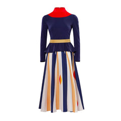Halloweez Cosplay Costume - Elegant Long Sleeve Midi Dress for Women - Halloweez