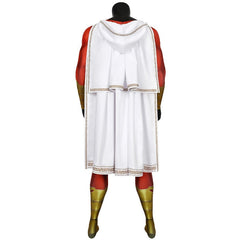 Halloweez Shazam Billy Batson Captain Marvel Cosplay Costume Zentai Jumpsuit - Halloweez