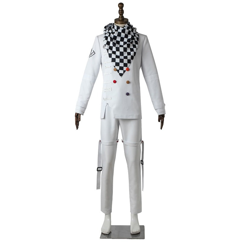 Halloweez Kokichi Oma Cosplay Costume Wig Outfit - Danganronpa V3 Ouma Suit Cloak Hat for Halloween & Parties - Halloweez