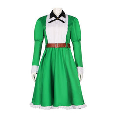 Fictional Reasoning Iwanaga Kotoko Cosplay Costume Green Long-Sleeved Dress for Women Halloween Maid Outfit - Halloweez