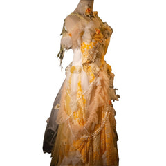 Handmade Floral Wedding Dress Princess Costume - Elegant Princess Dress for Special Occasions - Halloweez