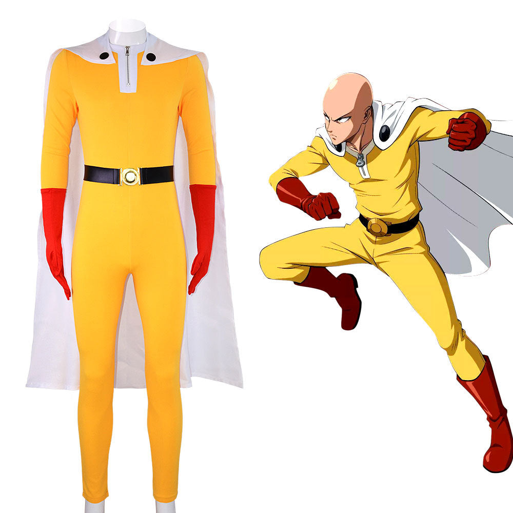 One Punch Man Cosplay Costume Saitama Tatsumaki Fubuki Battle Suit Anime Cosplay Outfit - Halloweez