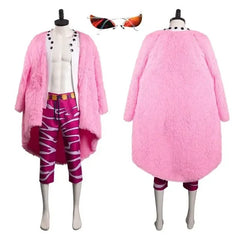Donquixote Doflamingo Cosplay Costume One Piece Anime Role Play Outfit Full Set - Halloweez