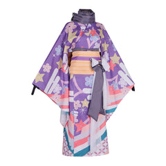 Magical Girl Madoka Cosplay Costume Homura Akemi Japanese Yukata Kimono Anime Role Play Outfit - Halloweez