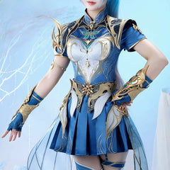 Hao Tian Hammer Combat Cosplay Costume Full Set Women Anime Game Outfit - Halloweez