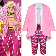 One Piece Donquixote Doflamingo Cosplay Costume for Halloween and Anime Events - Halloweez