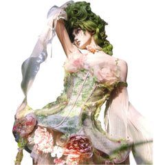 Blood Supply Original Forest Spirit Flower God Fishbone Corset Fairy Style Ethereal Dress Halloween Cosplay Costume - Halloweez