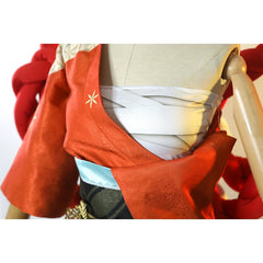 Halloweez Yoimiya Cosplay Kimono Dress with Wig | Authentic Genshin Impact Costume - Halloweez
