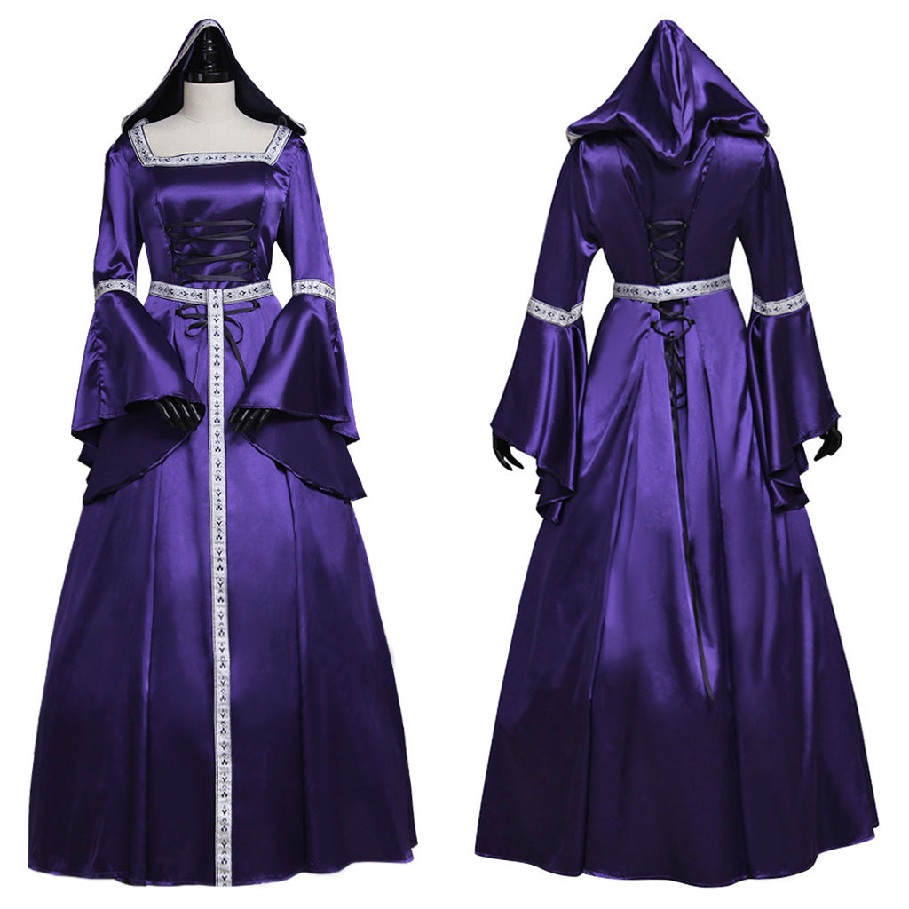 Epic Medieval Vintage Halloween Women's Cosplay Noble Robe - Ancient Bell Sleeve Princess Costume by Halloweez - Halloweez
