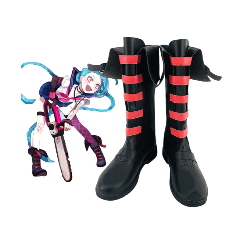 League of Legends Jinx Cosplay Shoes for Anime Expo and Performance - Halloweez