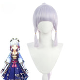 Halloweez Kamisato Ayaka Cosplay Wig - 70cm Long Heat Resistant Synthetic Hair with Ponytails - Halloweez