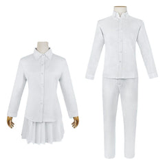 The Promised Neverland Cosplay Costume Emma Norman Ray White Shirt Set Anime Daily Wear - Halloweez
