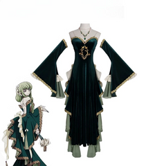 Code Geass C.C. Dark Green Court Dress Custom Cosplay Costume
