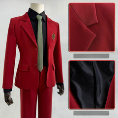 Blue Lock Michael Kaiser Red Suit Cosplay Costume