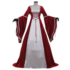 Halloweez Deluxe Renaissance Velvet Dress - Irish Medieval Victorian Style Gown for Halloween - Halloweez