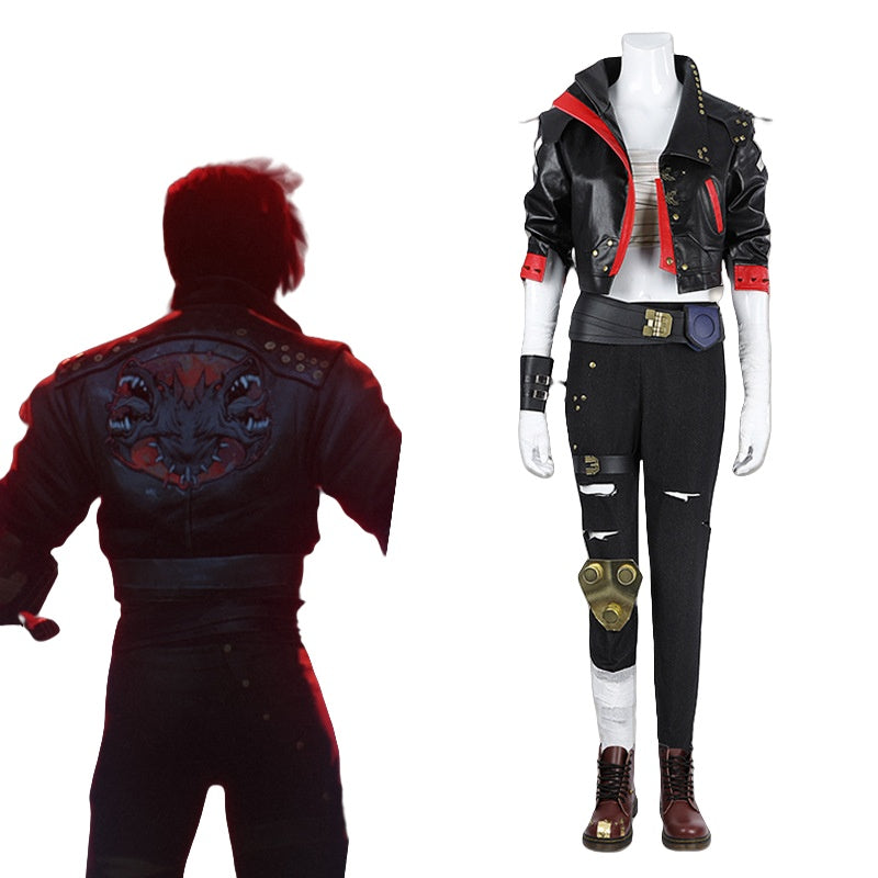 Arcane Vi Cosplay Costume League of Legends Piltover Enforcer Halloween Outfit - Halloweez