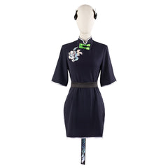 Blue Sunohara Shun Anime Cosplay Female Cheongsam - Blue Archive Cosplay Costume - Halloweez