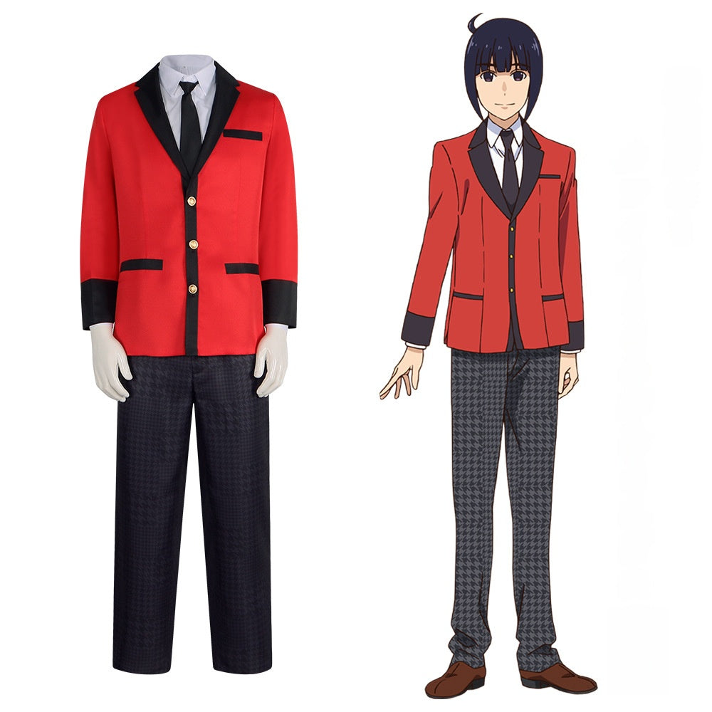 Kakegurui Suzui Ryouta and Manyuda Kaede Cosplay Costume DK Uniform Anime Role Play - Halloweez