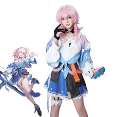 Halloweez Cosplay Costume - Game Honkai Star Rail Cute Blue Women Dress for Halloween Carnival Party Sailor Uniform - Halloweez