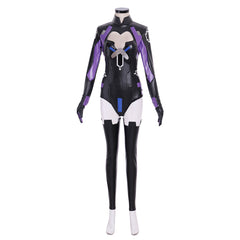 Halloweez Nepgear Cosplay Costume - Black Purple Sister Sexy Jumpsuit for Women | Leather Bodysuit - Halloweez